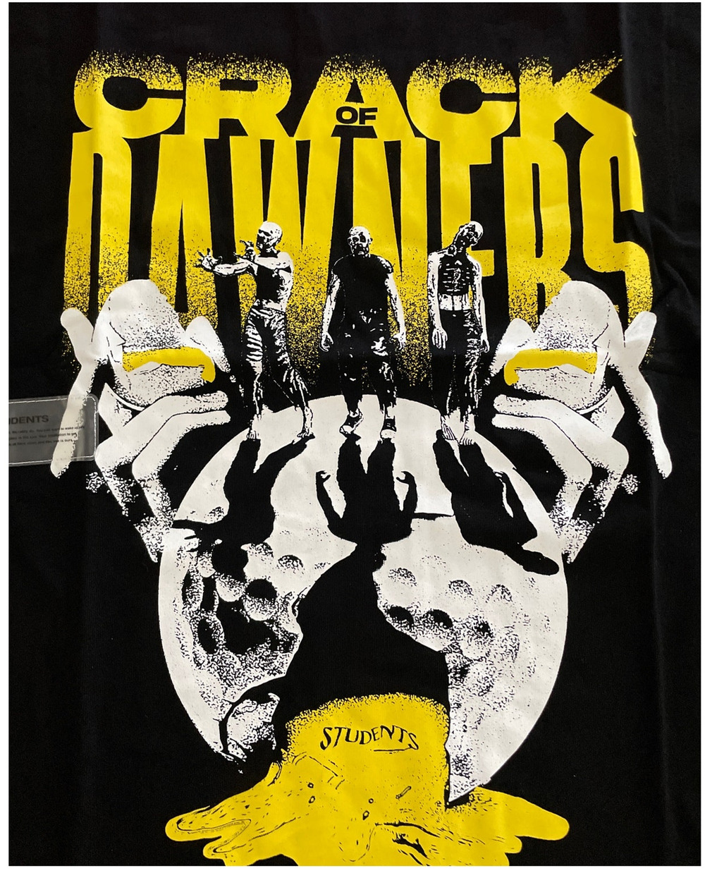 Students Golf T-Shirt "Crack Of Dawners" Black Sz Small NWT